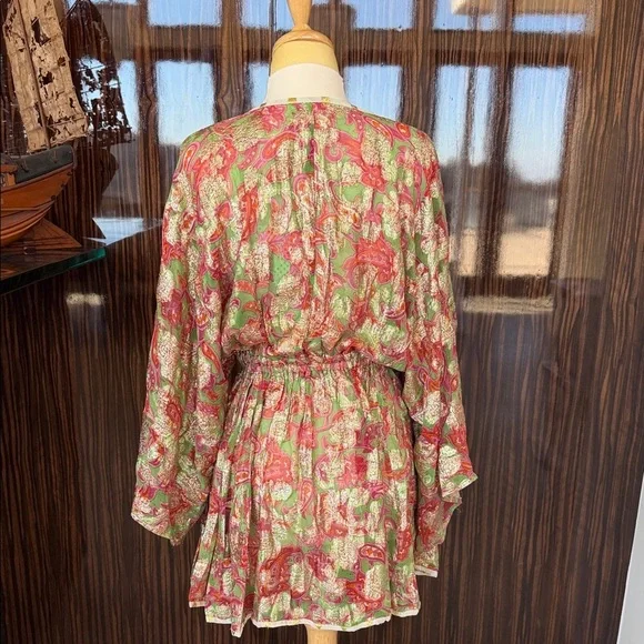 Floral V-Neck Mini Dress - Picture 6 of 9